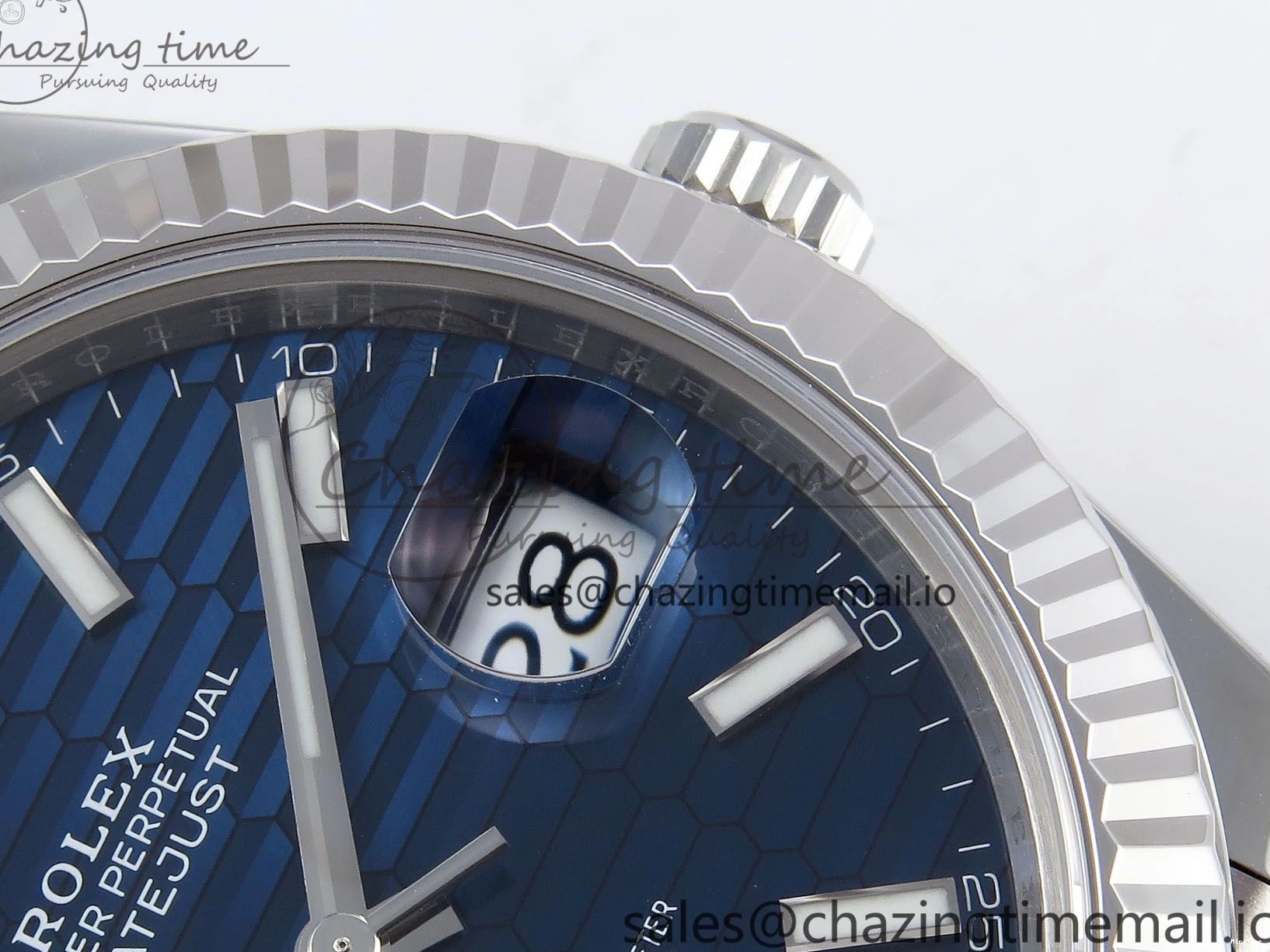 MiroTime 0405 DateJust 41 126334 904L SS VSF 1:1 Best Edition Blue Textured Dial on Jubilee Bracelet VS Youthful 1326